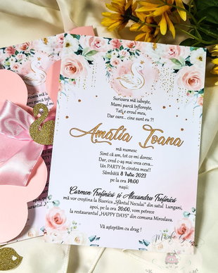 Invitație botez lebada