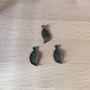 Pandantiv frunza bronz - 12x8mm