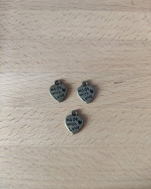 Pandantiv ''made with love ''' - 13x10mm