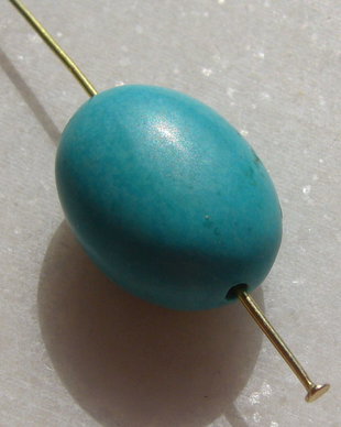 Margica din turcoaz NATURAL (reconstituit) aprox 11.4x15.4x19.4 mm