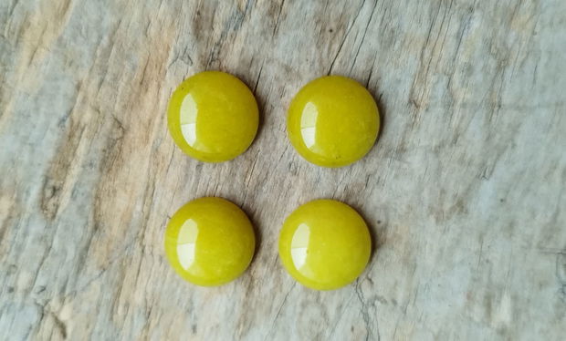 Cabochon jad lemon, 16 mm