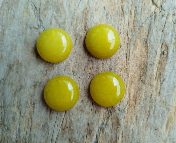 Cabochon jad lemon, 16 mm