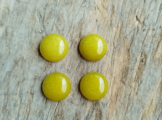 Cabochon jad lemon, 16 mm