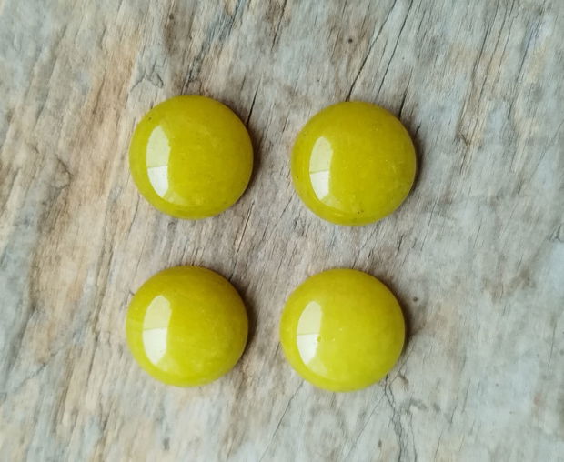 Cabochon jad lemon, 16 mm