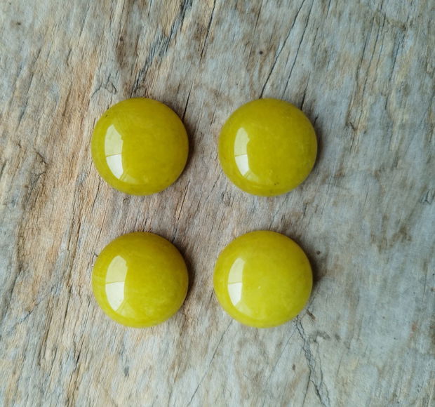 Cabochon jad lemon, 16 mm