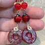 CERCEI LUNGI~HAPPY SUMMER~lampwork,murano,agate,accesorii argintii,inox