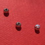 Margica gravata din argint .925 rodiat de diametru aprox 3 mm