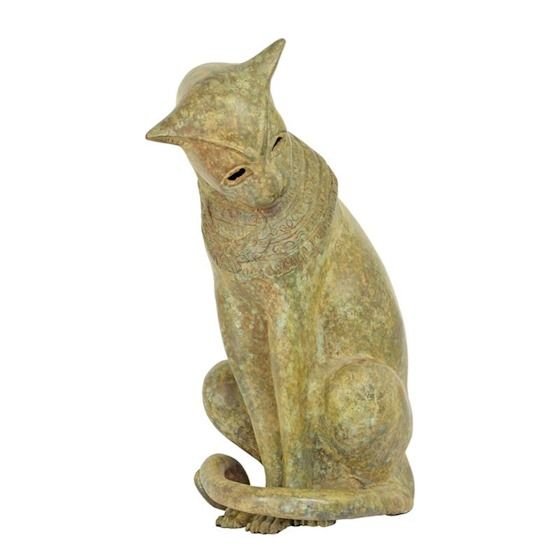 Pisica egipteana-statueta din bronz