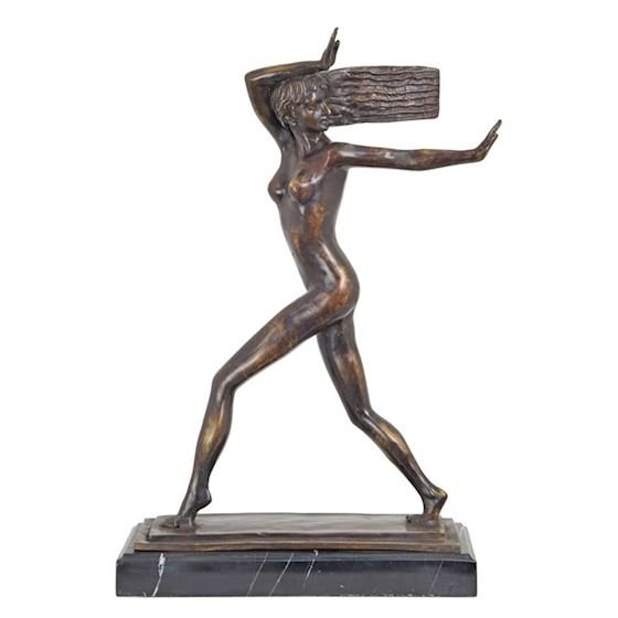 Dansator -statueta din bronz cu un soclu din marmura