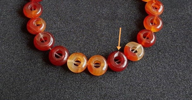 Carneol, donut 10mm (sirag 20cm) MG.0186
