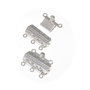 Inchizatoare din otel inoxidabil cu clema, argintie, 19.5x15 mm