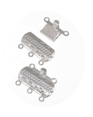 Inchizatoare din otel inoxidabil cu clema, argintie, 19.5x15 mm