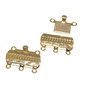 Inchizatoare din otel inoxidabil cu clema, aurie, 19.5x15 mm