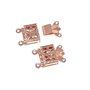 Inchizatoare din otel inoxidabil cu clema, rose gold, 15x10 mm