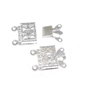 Inchizatoare din otel inoxidabil cu clema, argintie, 15x10 mm