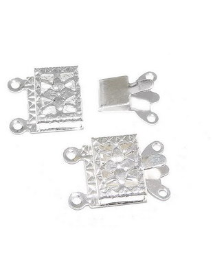Inchizatoare din otel inoxidabil cu clema, argintie, 15x10 mm