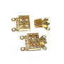 Inchizatoare din otel inoxidabil cu clema, aurie, 15x10 mm