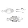 Inchizatoare din otel inoxidabil cu clema, argintie, 21.5x7 mm