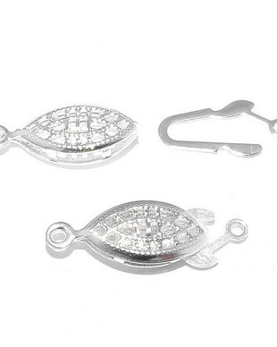Inchizatoare din otel inoxidabil cu clema, argintie, 21.5x7 mm
