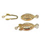 Inchizatoare din otel inoxidabil cu clema, aurie, 21.5x7 mm