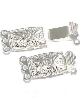 Inchizatoare din otel inoxidabil cu clema, argintie, 21x10 mm
