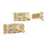 Inchizatoare din otel inoxidabil cu clema, aurie, 21x10 mm
