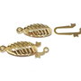 Inchizatoare din otel inoxidabil cu clema, aurie, 21.5x9 mm