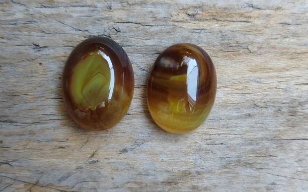 Cabochon agata, 20x15 mm (2 buc)