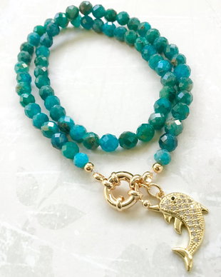 Colier CHOKER Apatit natural