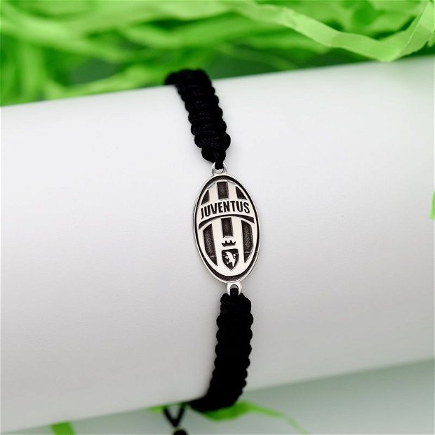 Bratara reglabila / Personalizata / Argint 925 Echipa Preferata / Juventus