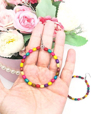 Cercei casual, multicolori