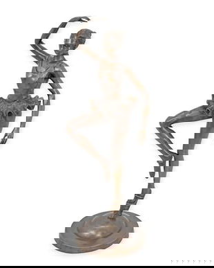 Balerina-statueta thailandeza din bronz