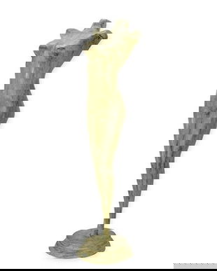 Tors - statueta din bronz pe soclu din bronz