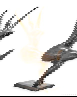 Dansatoare moderna-statueta thailandeza din bronz