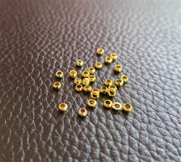 Crimpi aurii rondele 2x1.2 mm - 1 gr