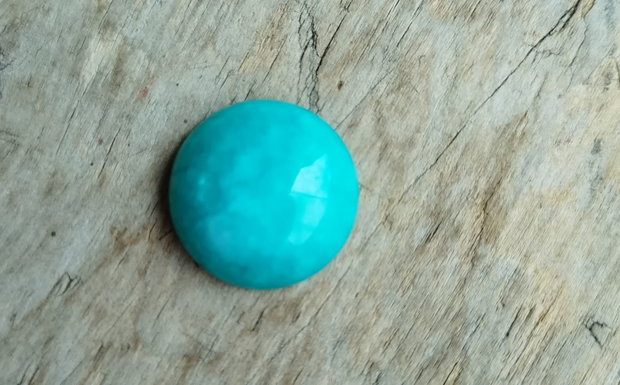 Cabochon jad albastru-amazonit, 20 mm