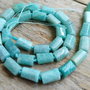 Sirag amazonit fatetat, 12x8 mm (32 buc, 39 cm)