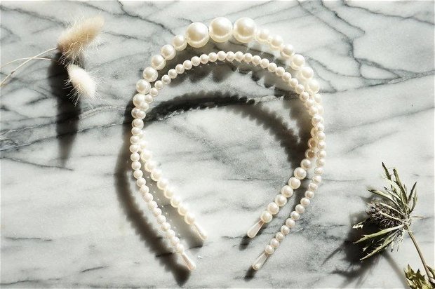 Bentita din perle, Bentita perle, Bentita mireasa, Coronita perle, Diadema perle, Coronita mireasa, Bentita catifea, Coronita catifea, Bantita catifea si perle