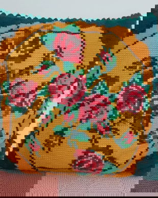 Perna fantezie cu fata cusuta in puncte