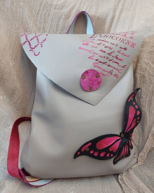 Rucsac Fluture Roz-Leather Hub