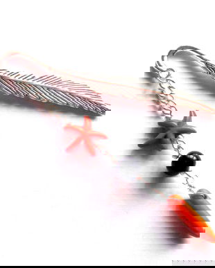 semn de carte cu howlite portocaliu 42999