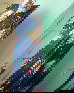 Rochie maxi cu buchete de flori