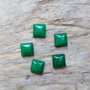 Cabochon jad verde, 10x10 mm