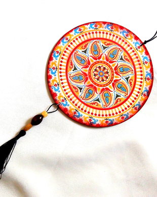 ornament pe lemn mandala 43328