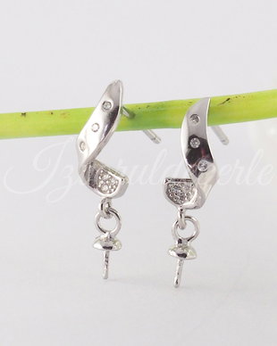 Baza cercei, argint 925 si cubic zirconia (1)