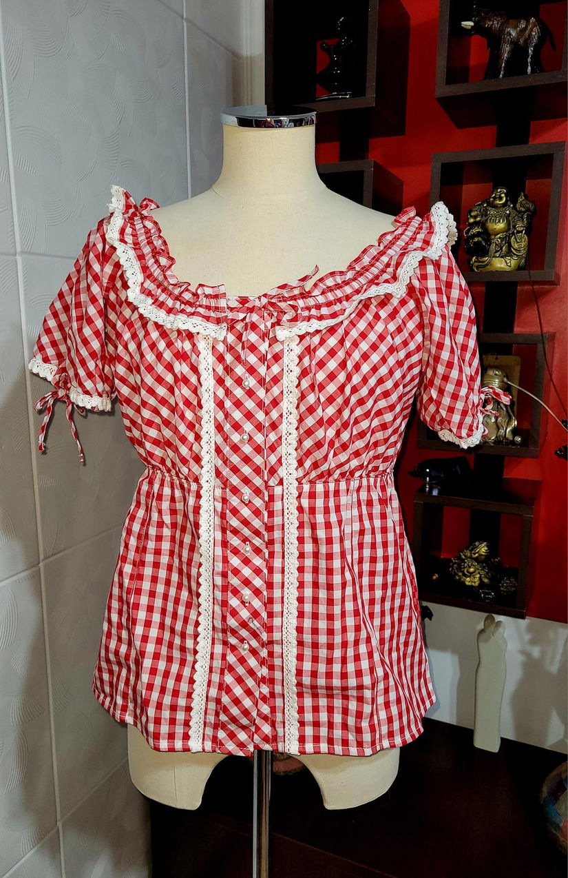 Bluza tiroleza bavareza din bumbac  mas 42