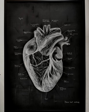 Tablou "Human Heart Anatomy"