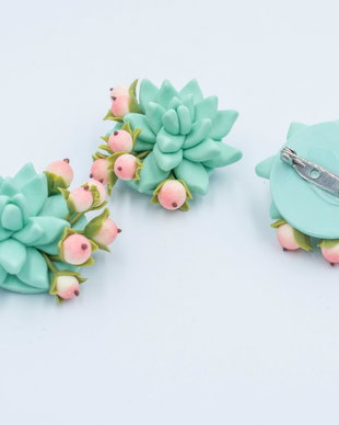 Broșă suculente | Personalizate handmade |