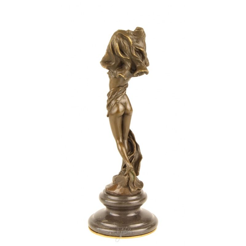 Dansatoare cu esarfa - statueta din bronz pe soclu din marmura