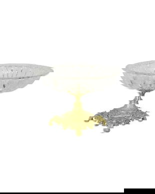 Fructiera din cristal cu bronz